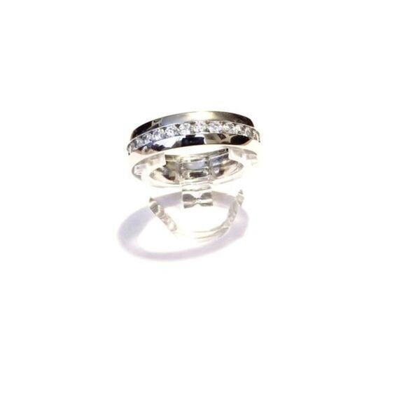 New stainless steel CZ ring‎ size 8 - Picture 4 of 5